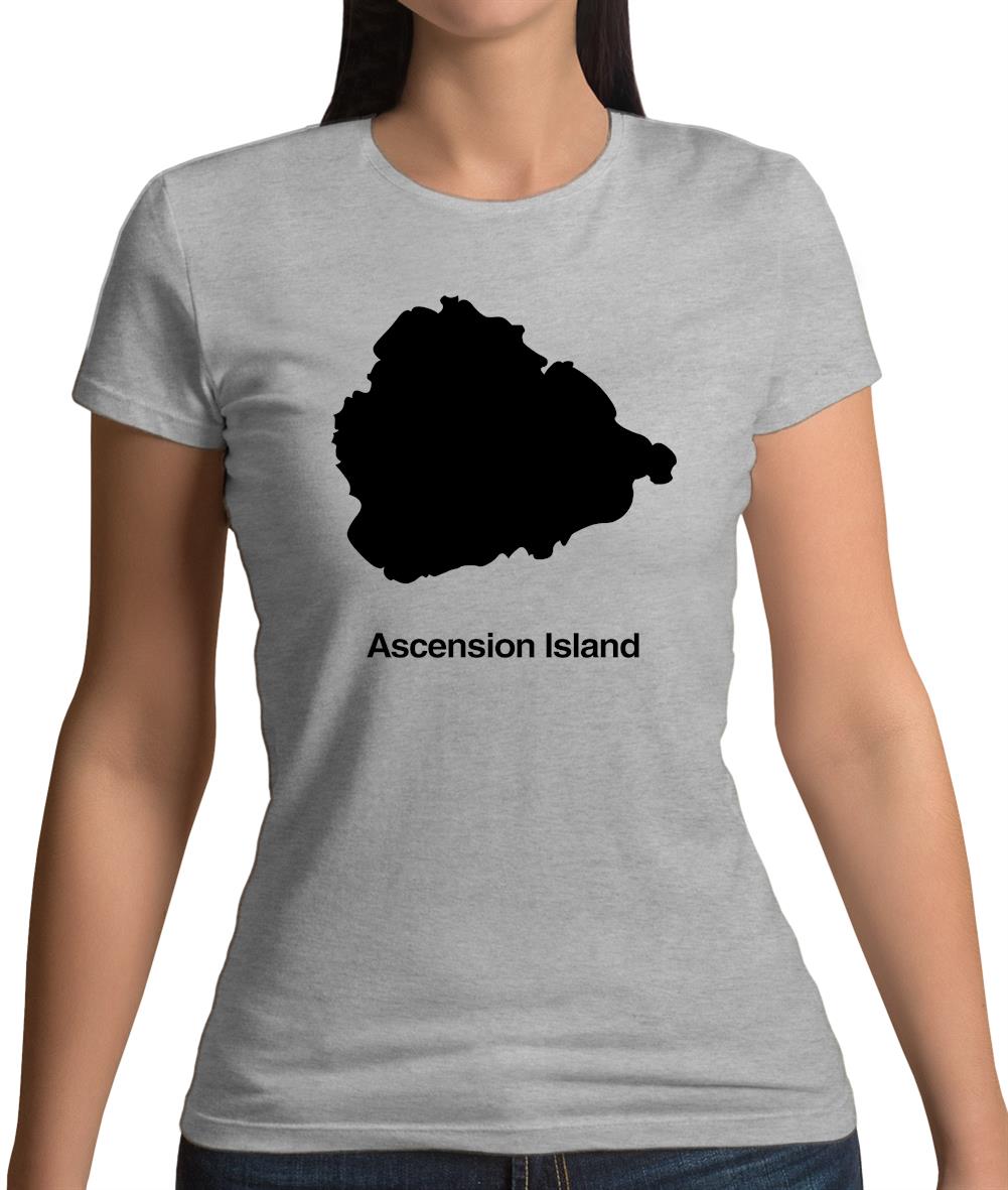 Ascension Island Silhouette Womens T-Shirt Ascension Island Silhouette Womens T-Shirt