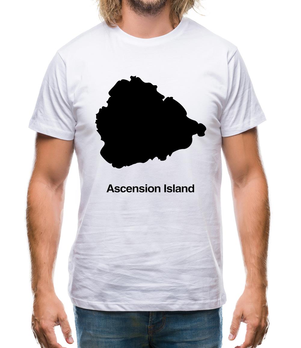 Ascension Island Silhouette Mens T-Shirt Ascension Island Silhouette Mens T-Shirt