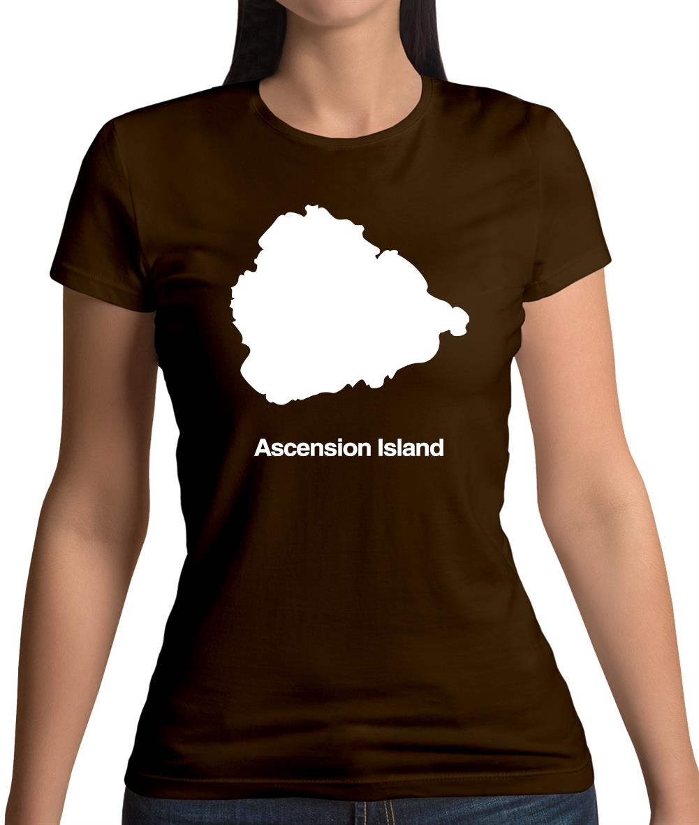 Ascension Island Silhouette Womens T-Shirt Ascension Island Silhouette Womens T-Shirt