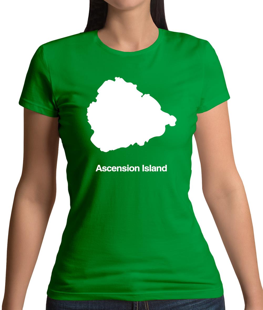 Ascension Island Silhouette Womens T-Shirt Ascension Island Silhouette Womens T-Shirt