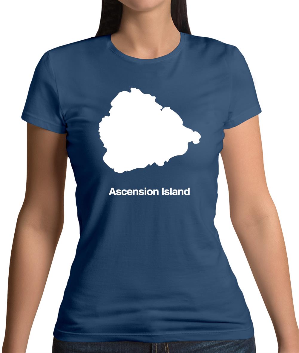 Ascension Island Silhouette Womens T-Shirt Ascension Island Silhouette Womens T-Shirt