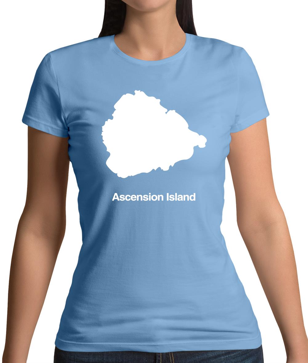 Ascension Island Silhouette Womens T-Shirt Ascension Island Silhouette Womens T-Shirt