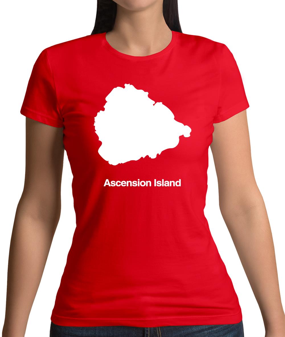Ascension Island Silhouette Womens T-Shirt Ascension Island Silhouette Womens T-Shirt
