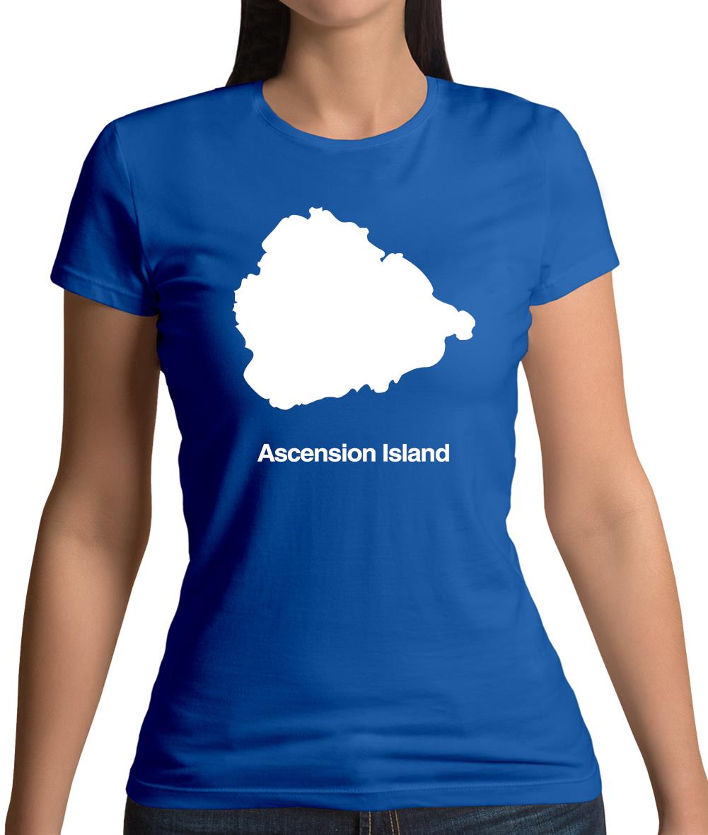 Ascension Island Silhouette Womens T-Shirt Ascension Island Silhouette Womens T-Shirt
