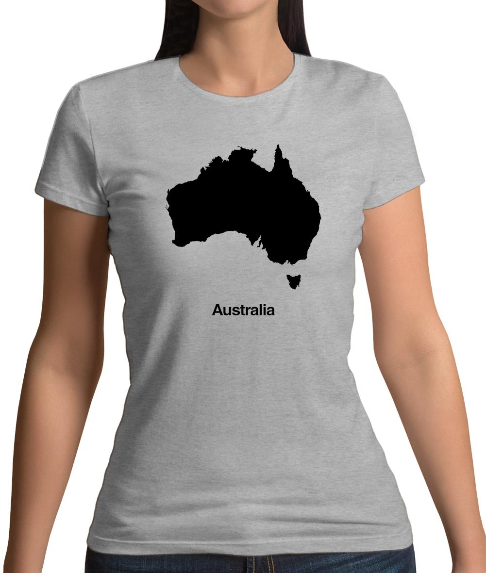 Australia Silhouette Womens T-Shirt Australia Silhouette Womens T-Shirt