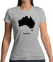 Australia Silhouette Womens T-Shirt Australia Silhouette Womens T-Shirt