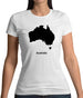 Australia Silhouette Womens T-Shirt Australia Silhouette Womens T-Shirt