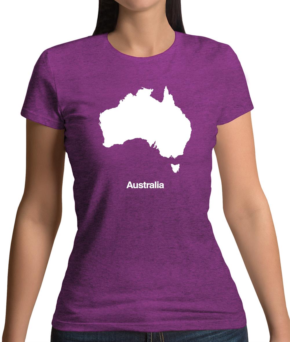Australia Silhouette Womens T-Shirt Australia Silhouette Womens T-Shirt