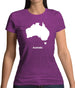Australia Silhouette Womens T-Shirt Australia Silhouette Womens T-Shirt