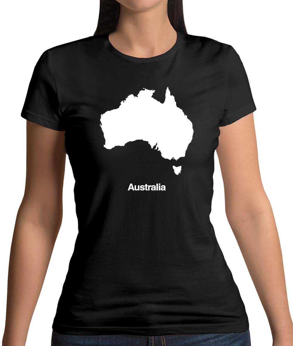 Australia Silhouette Womens T-Shirt Australia Silhouette Womens T-Shirt