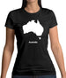Australia Silhouette Womens T-Shirt Australia Silhouette Womens T-Shirt