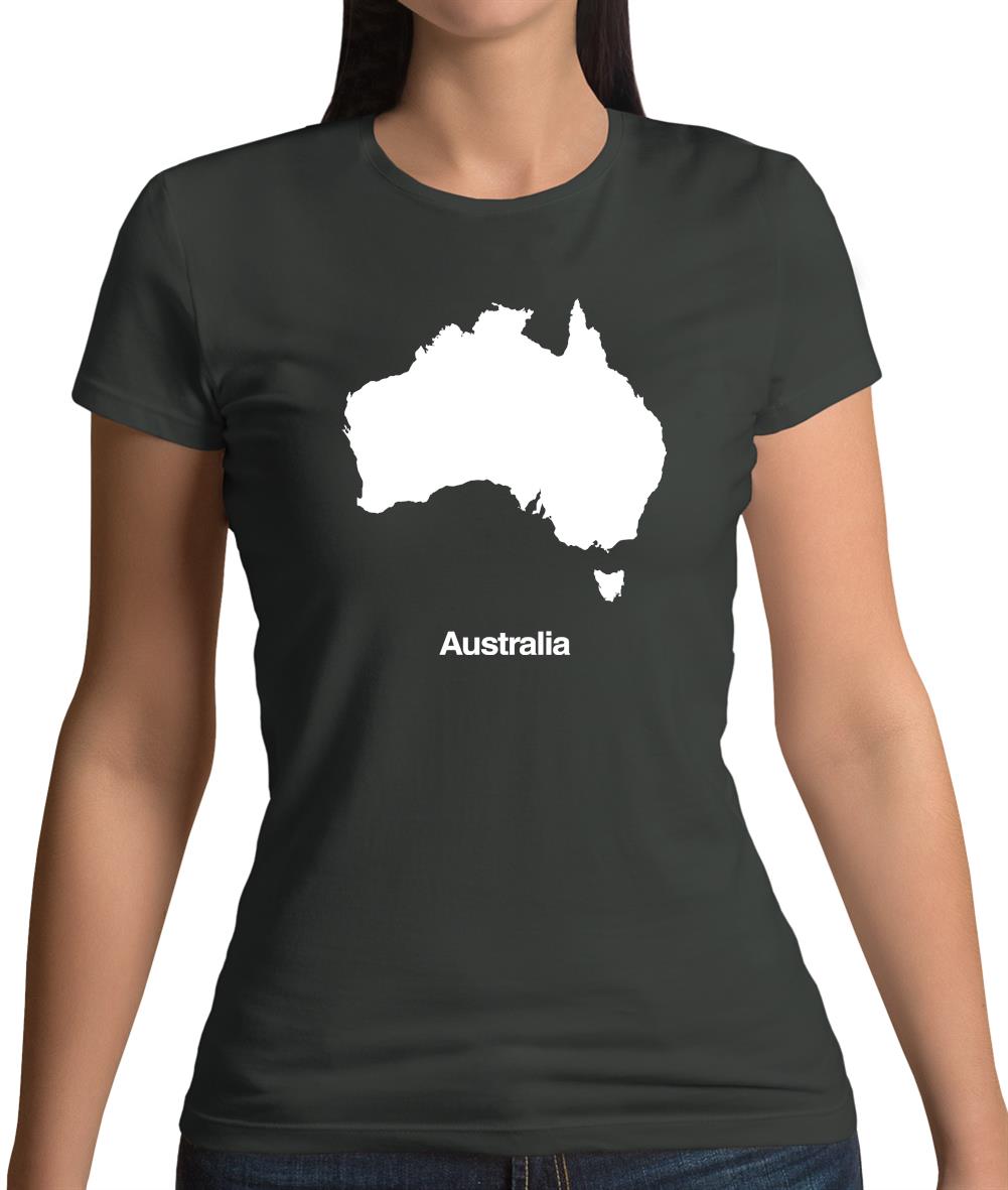 Australia Silhouette Womens T-Shirt Australia Silhouette Womens T-Shirt