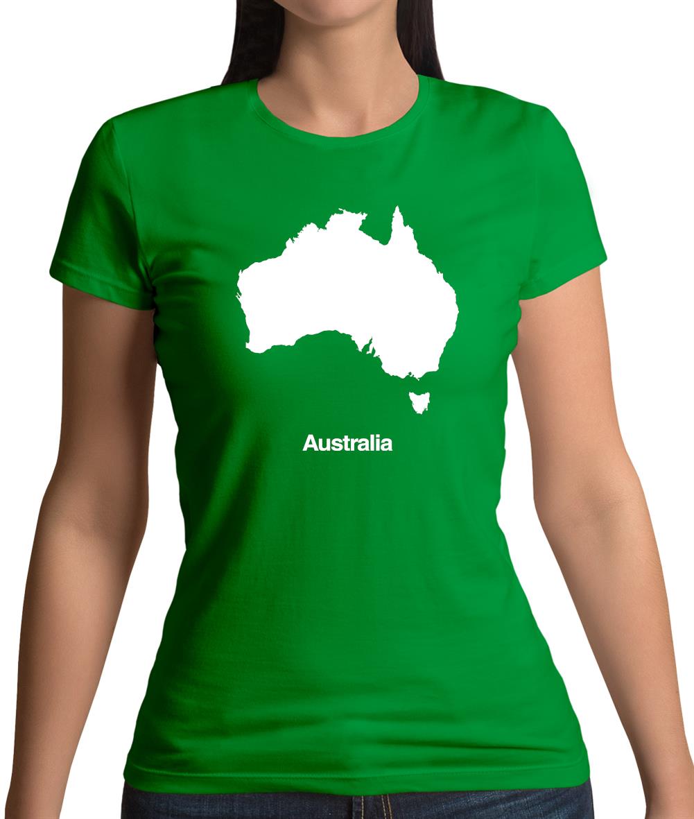 Australia Silhouette Womens T-Shirt Australia Silhouette Womens T-Shirt