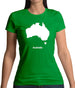 Australia Silhouette Womens T-Shirt Australia Silhouette Womens T-Shirt