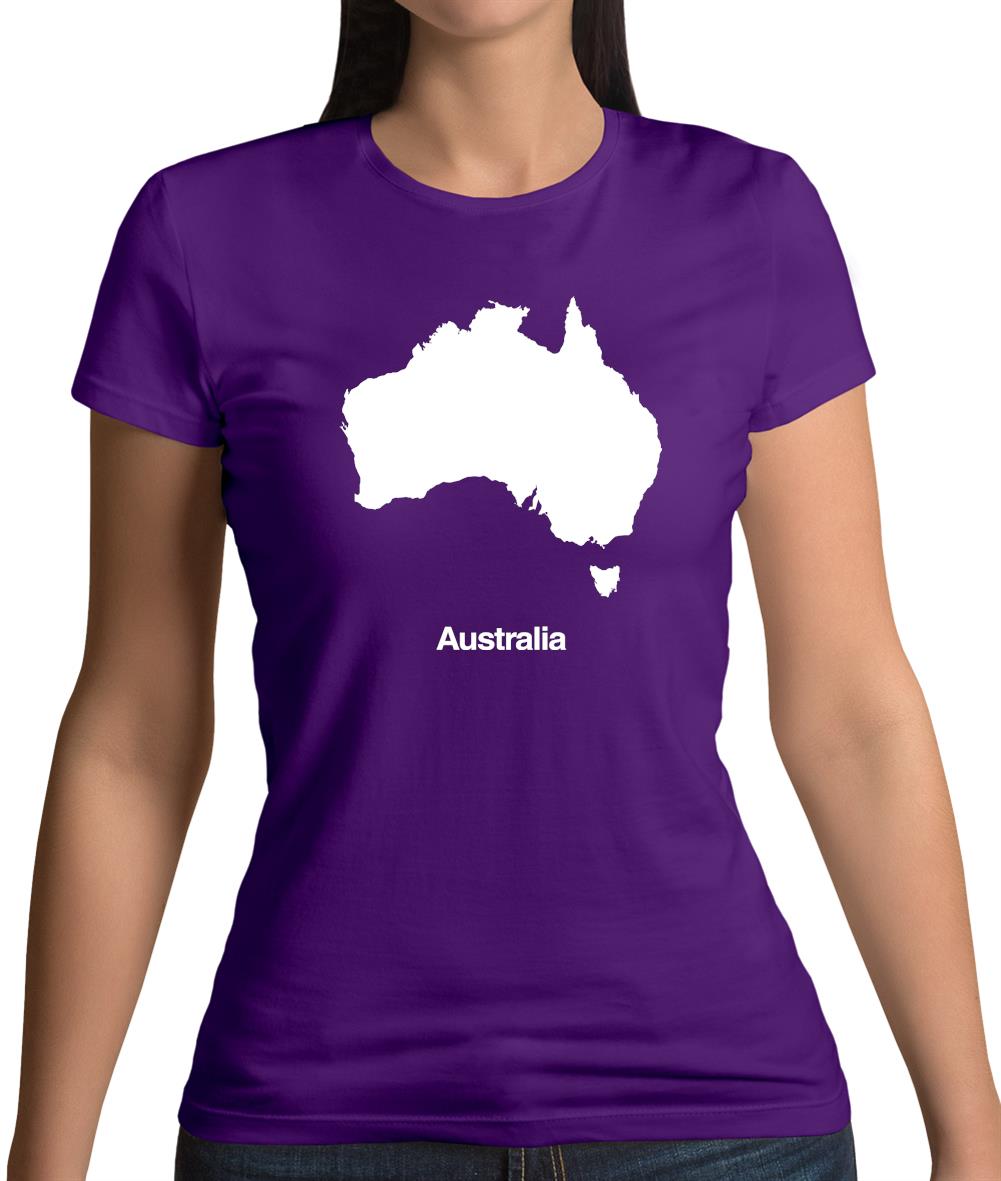 Australia Silhouette Womens T-Shirt Australia Silhouette Womens T-Shirt