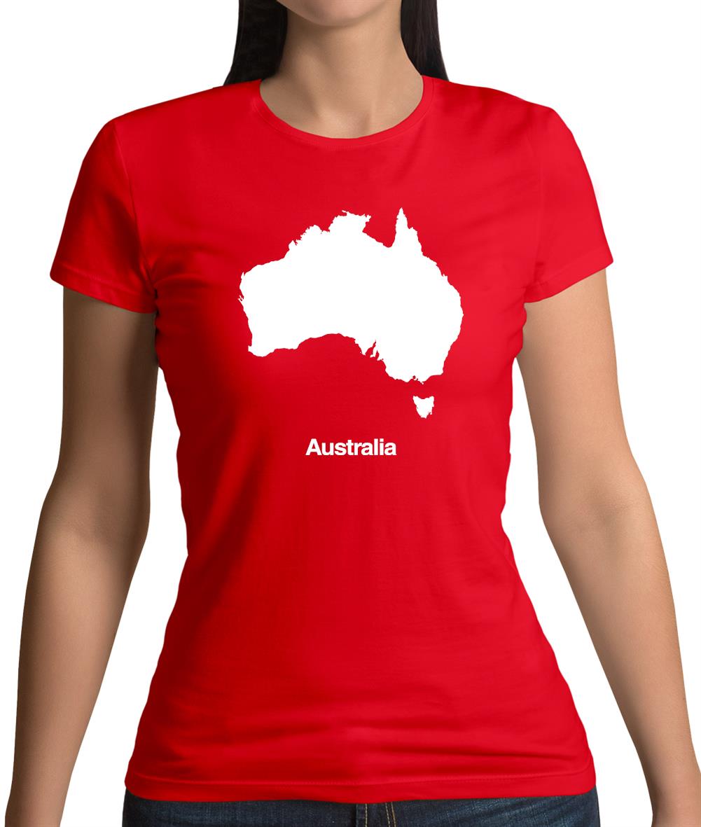 Australia Silhouette Womens T-Shirt Australia Silhouette Womens T-Shirt