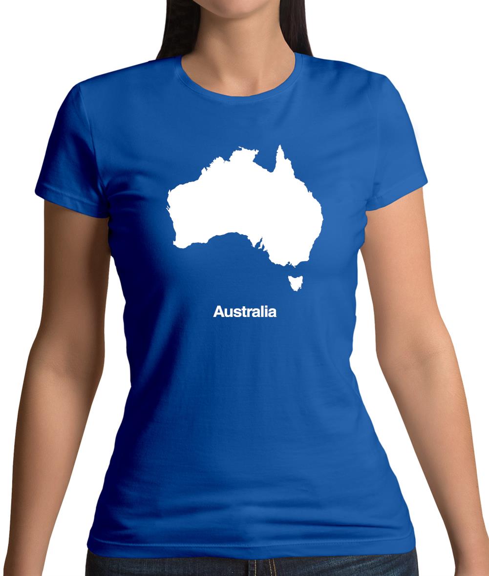 Australia Silhouette Womens T-Shirt Australia Silhouette Womens T-Shirt