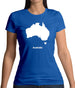 Australia Silhouette Womens T-Shirt Australia Silhouette Womens T-Shirt