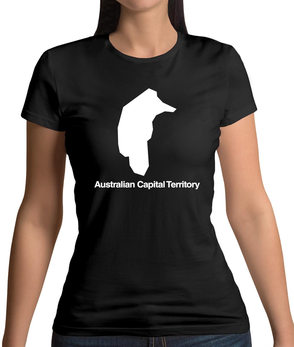 Australian Capital Territory Silhouette Womens T-Shirt Australian Capital Territory Silhouette Womens T-Shirt