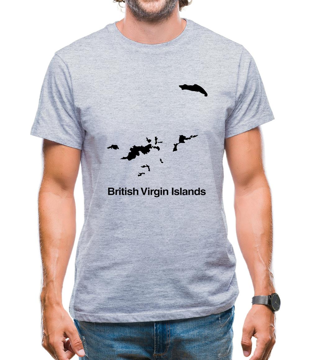 British Virgin Islands Silhouette Mens T-Shirt British Virgin Islands Silhouette Mens T-Shirt