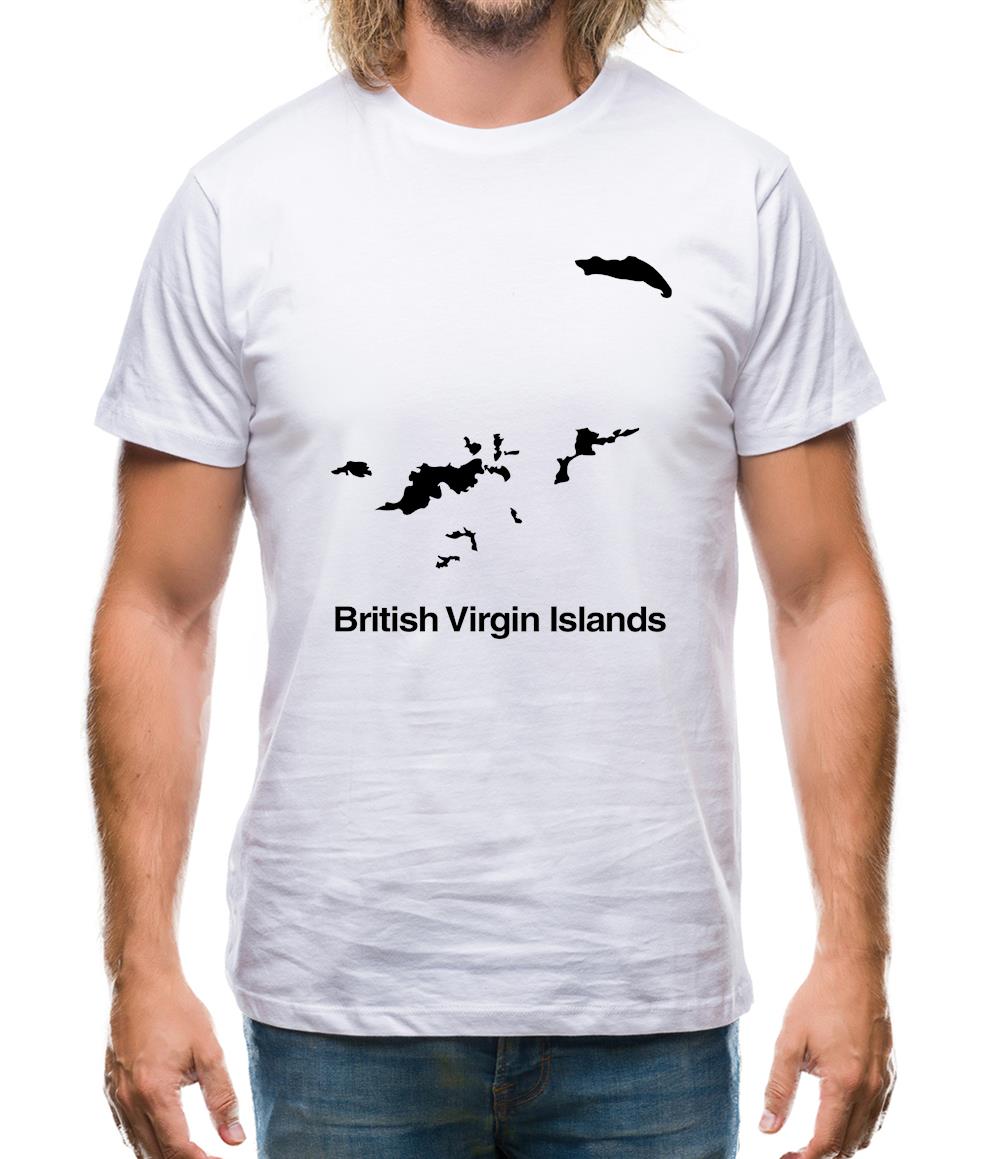 British Virgin Islands Silhouette Mens T-Shirt British Virgin Islands Silhouette Mens T-Shirt