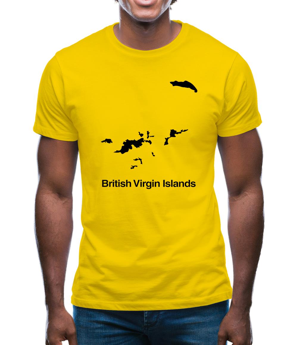 British Virgin Islands Silhouette Mens T-Shirt British Virgin Islands Silhouette Mens T-Shirt