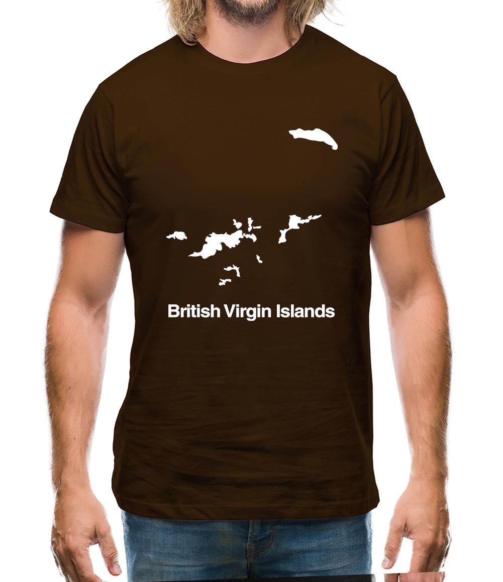 British Virgin Islands Silhouette Mens T-Shirt British Virgin Islands Silhouette Mens T-Shirt
