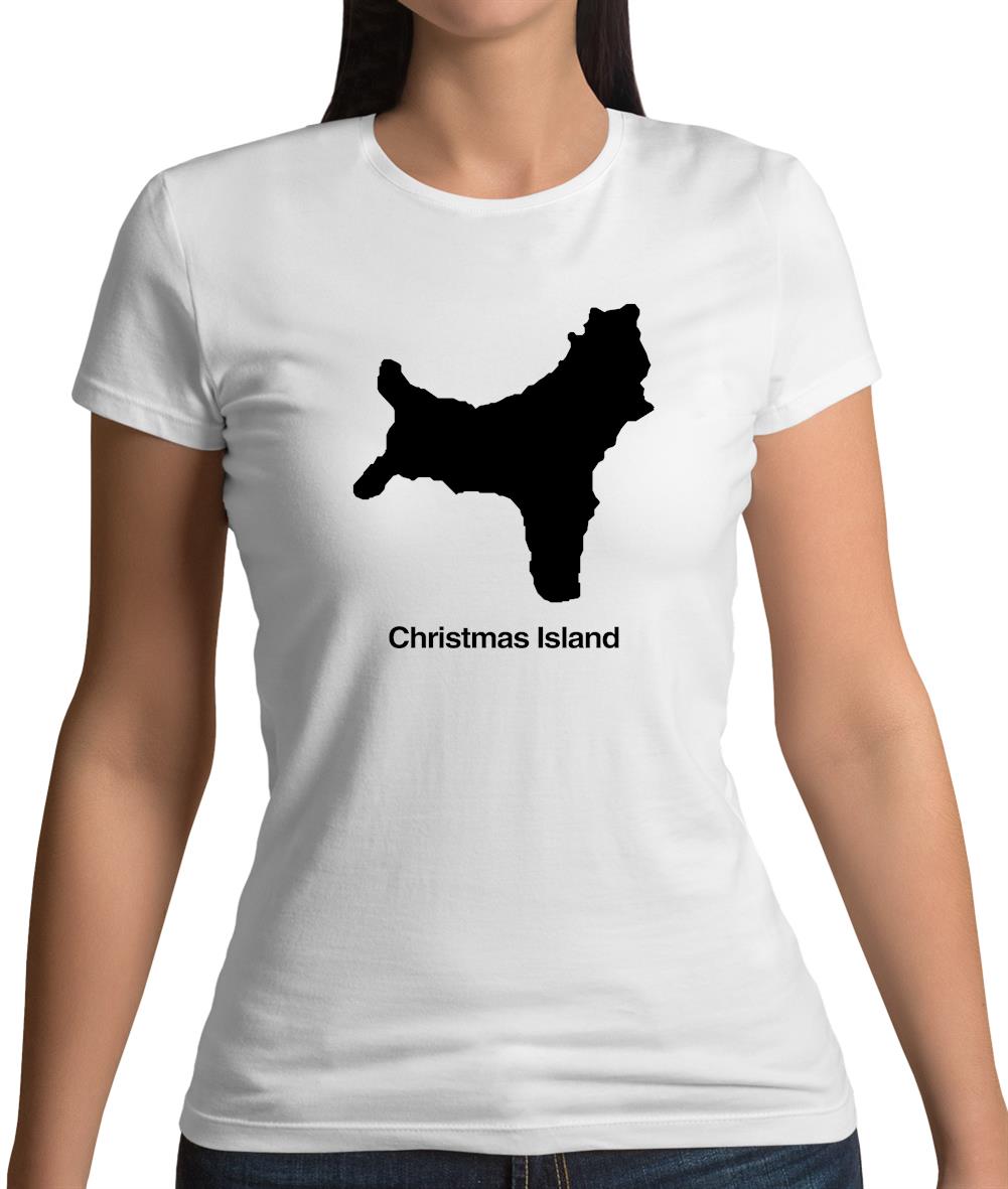 Christmas Island Silhouette Womens T-Shirt Christmas Island Silhouette Womens T-Shirt