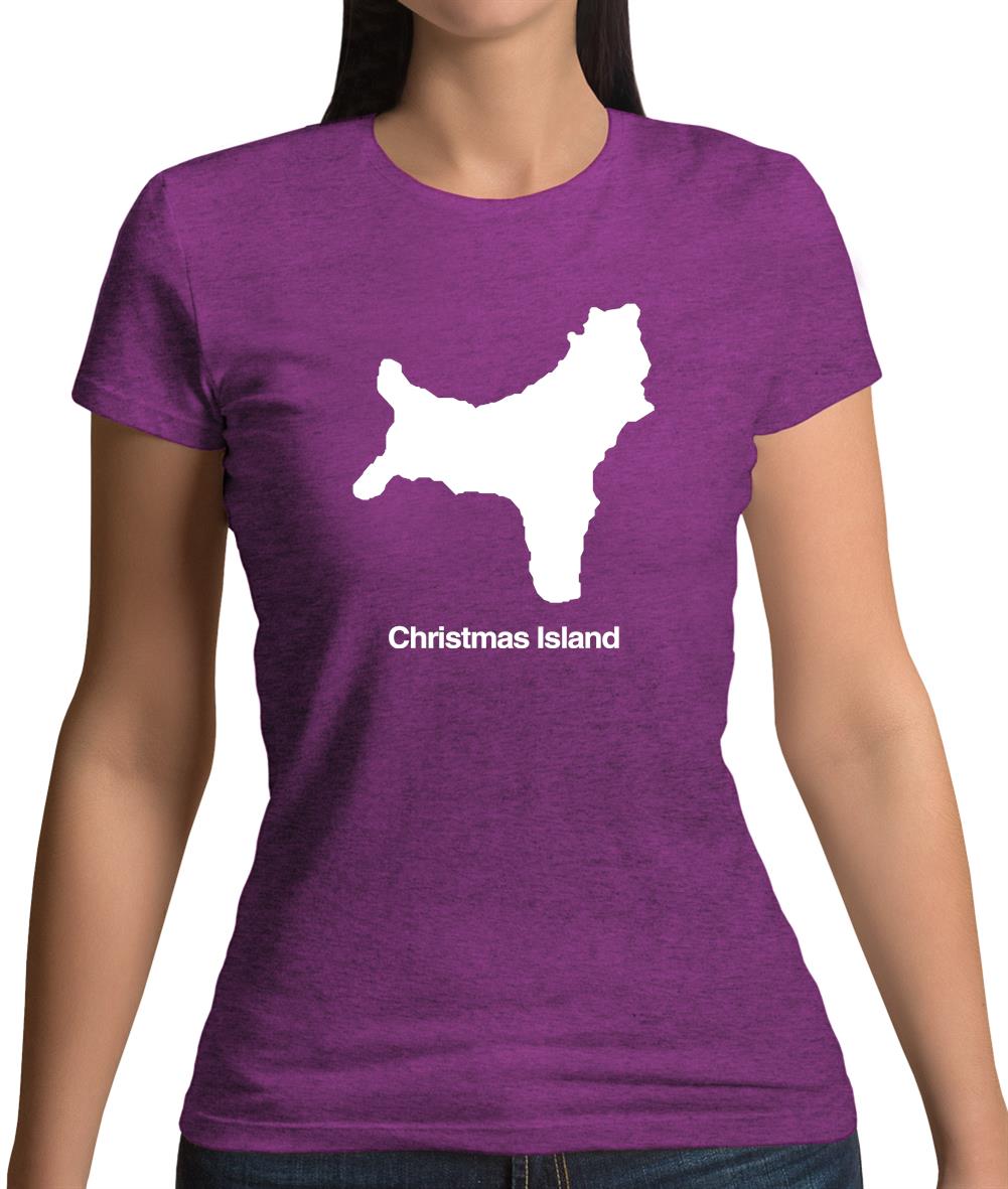 Christmas Island Silhouette Womens T-Shirt Christmas Island Silhouette Womens T-Shirt