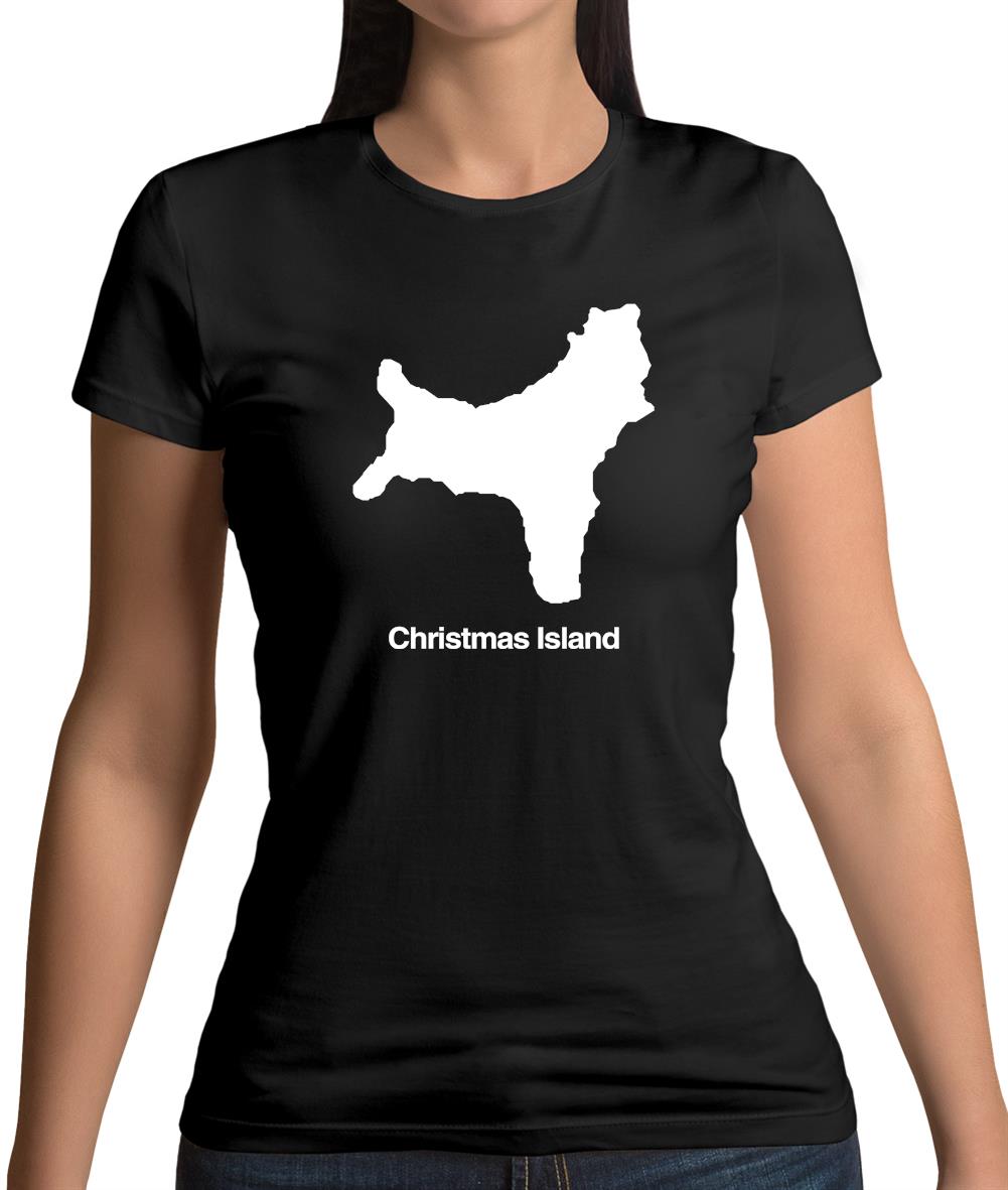 Christmas Island Silhouette Womens T-Shirt Christmas Island Silhouette Womens T-Shirt