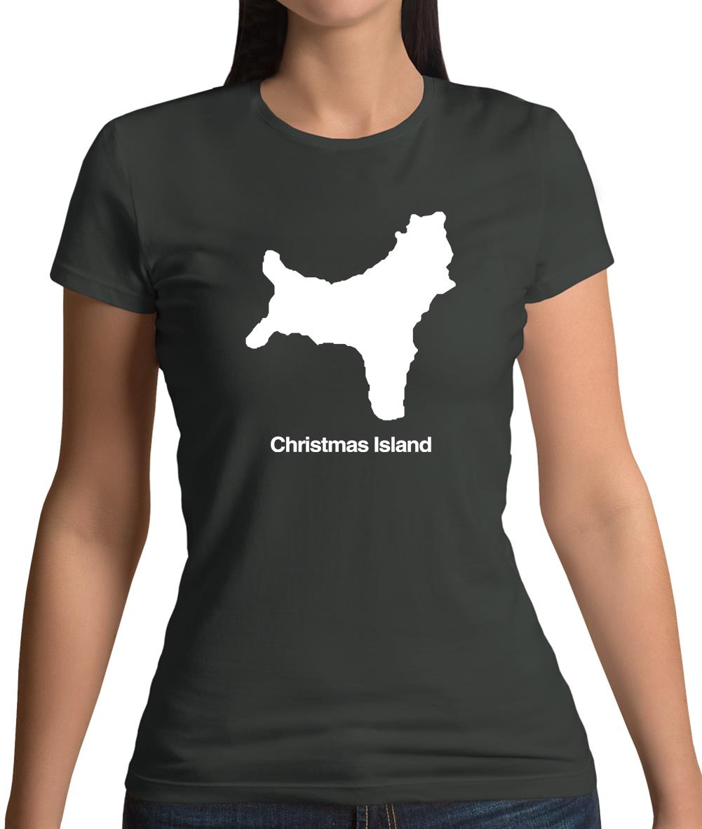 Christmas Island Silhouette Womens T-Shirt Christmas Island Silhouette Womens T-Shirt