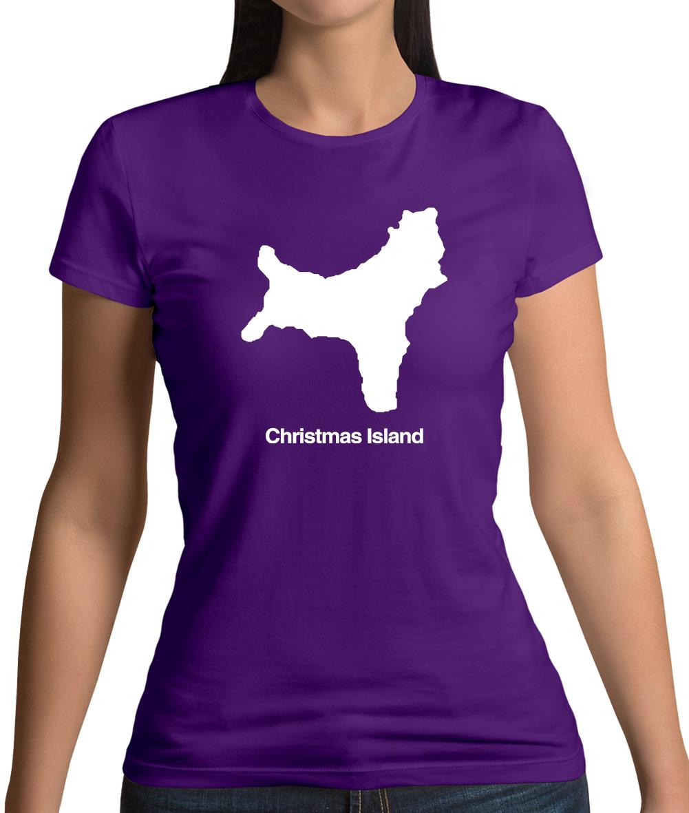 Christmas Island Silhouette Womens T-Shirt Christmas Island Silhouette Womens T-Shirt