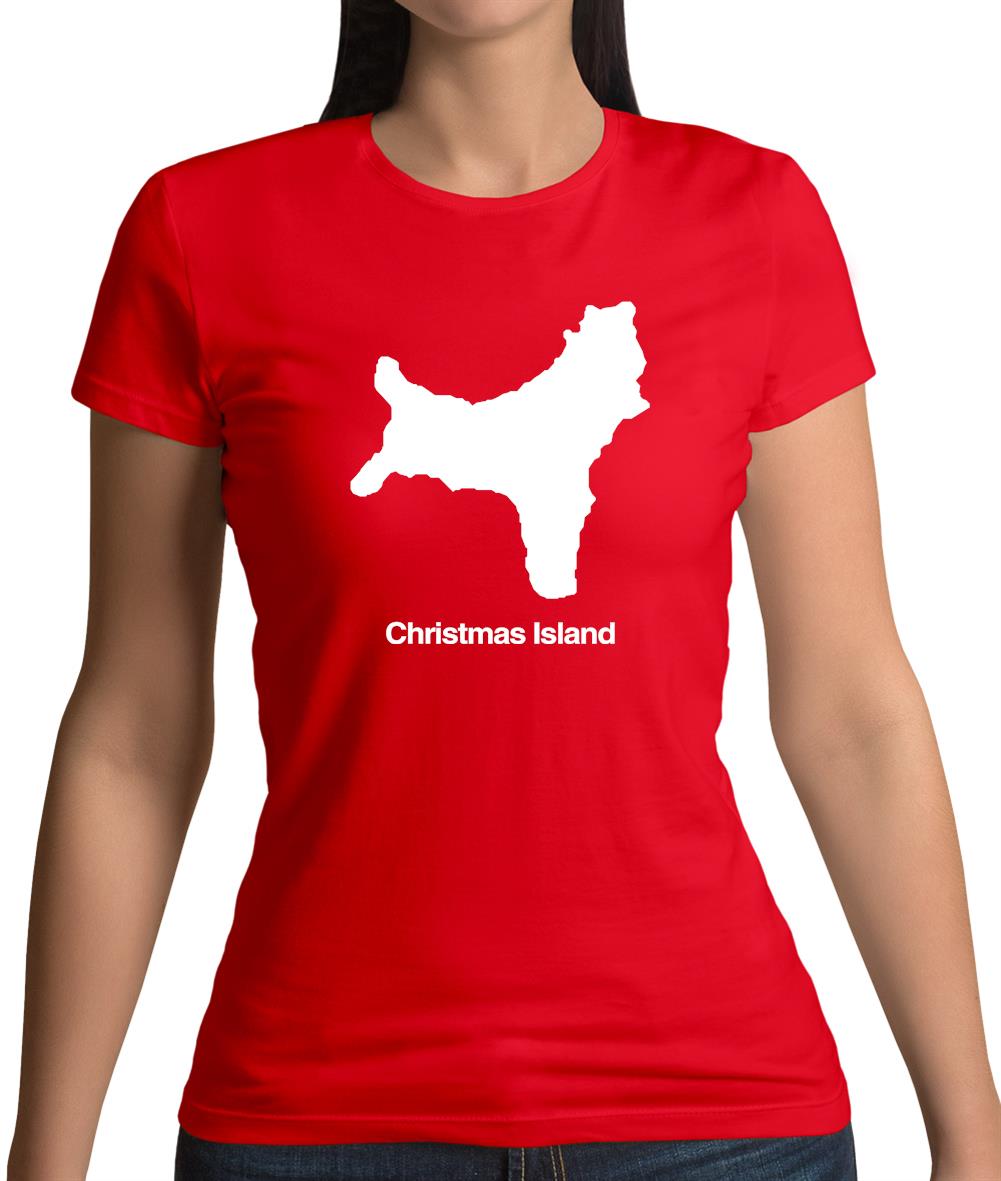 Christmas Island Silhouette Womens T-Shirt Christmas Island Silhouette Womens T-Shirt