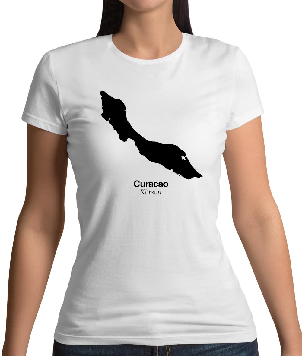 Curacao Silhouette Womens T-Shirt Curacao Silhouette Womens T-Shirt