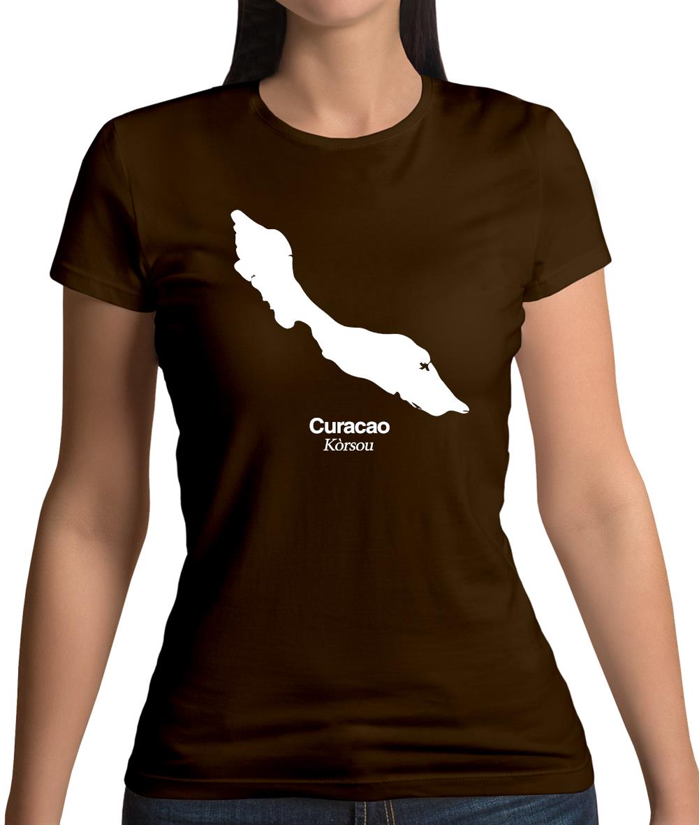 Curacao Silhouette Womens T-Shirt Curacao Silhouette Womens T-Shirt