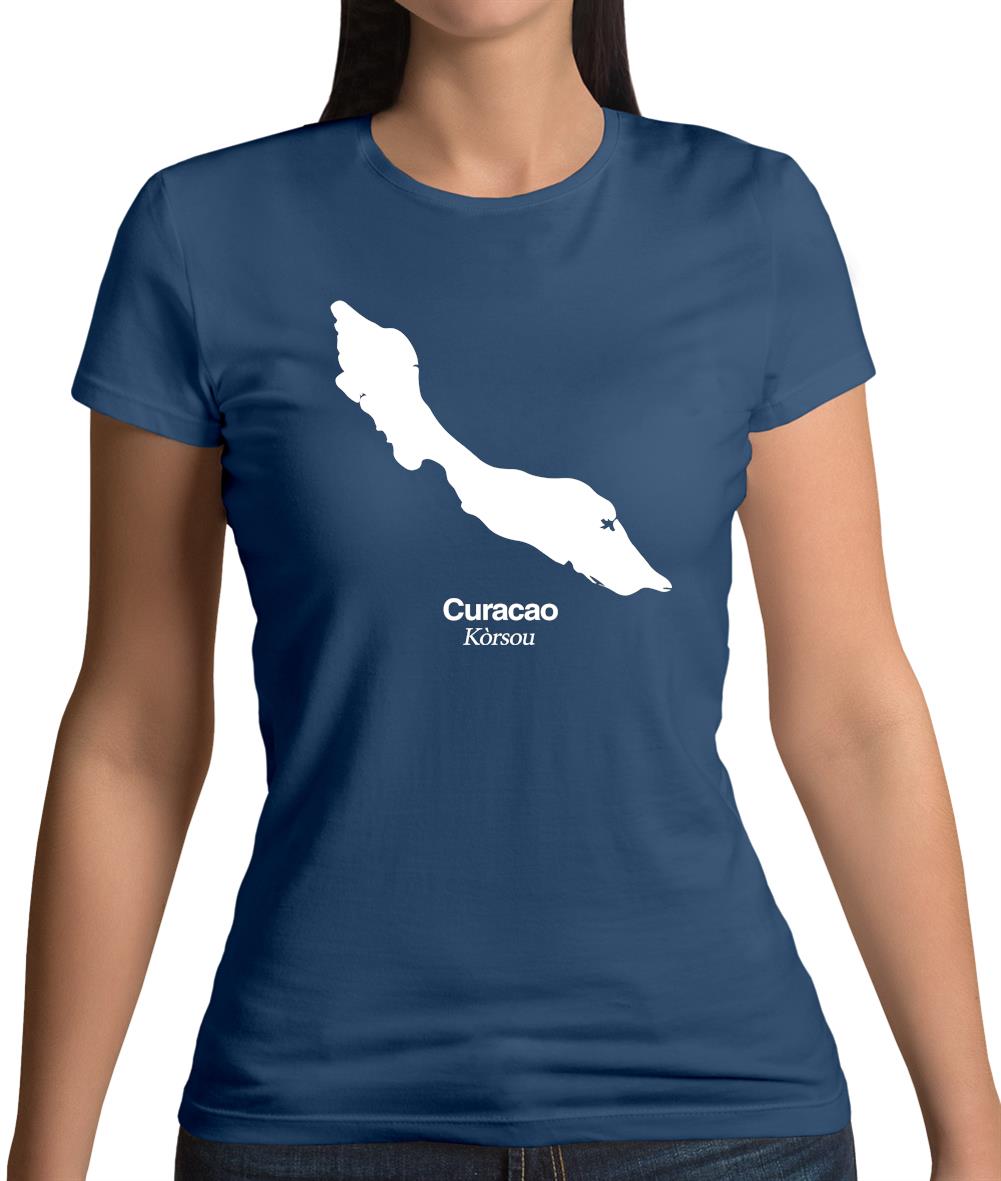 Curacao Silhouette Womens T-Shirt Curacao Silhouette Womens T-Shirt