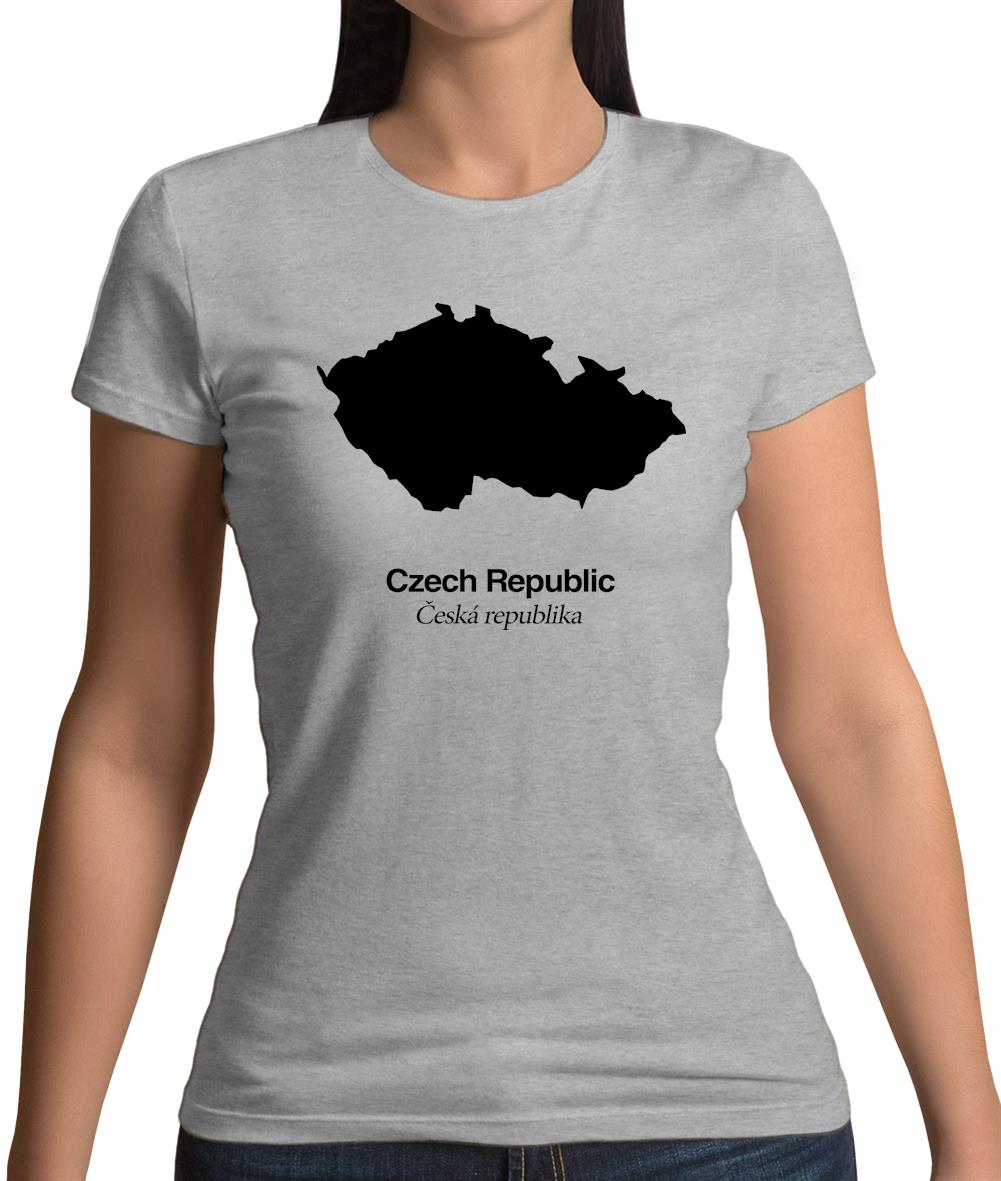 Czech Republic Silhouette Womens T-Shirt Czech Republic Silhouette Womens T-Shirt