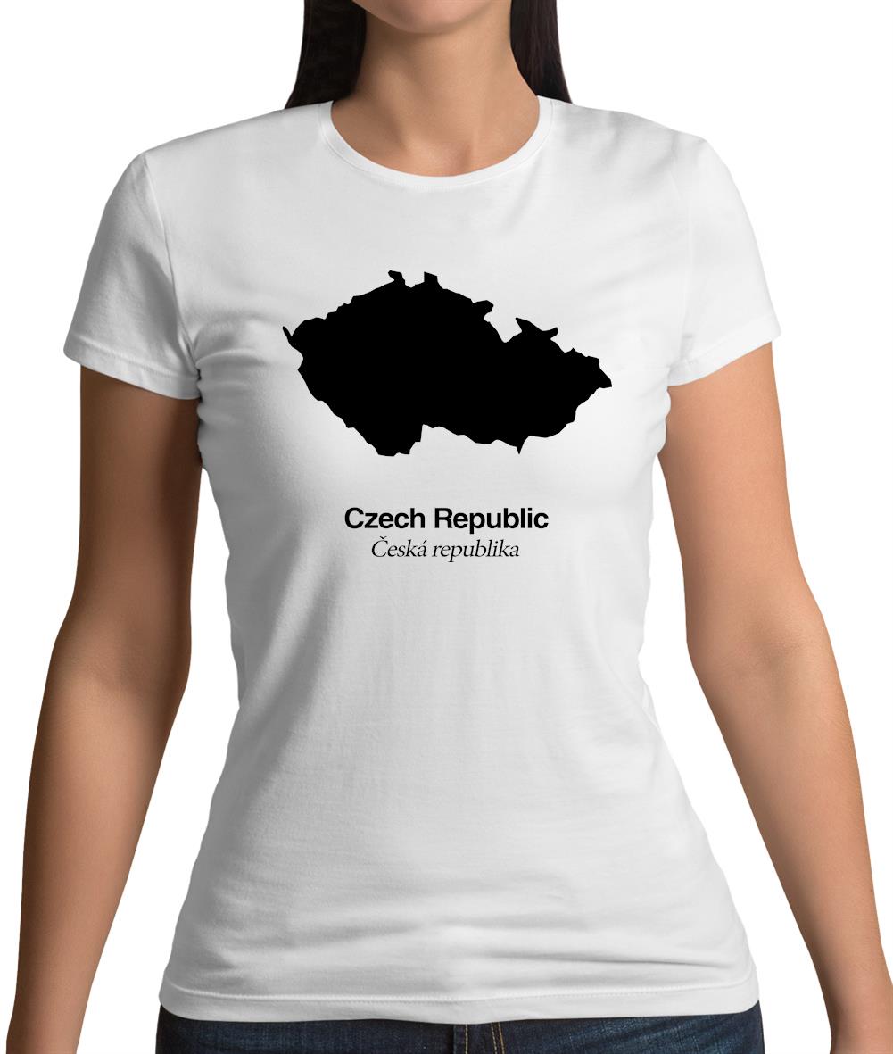 Czech Republic Silhouette Womens T-Shirt Czech Republic Silhouette Womens T-Shirt