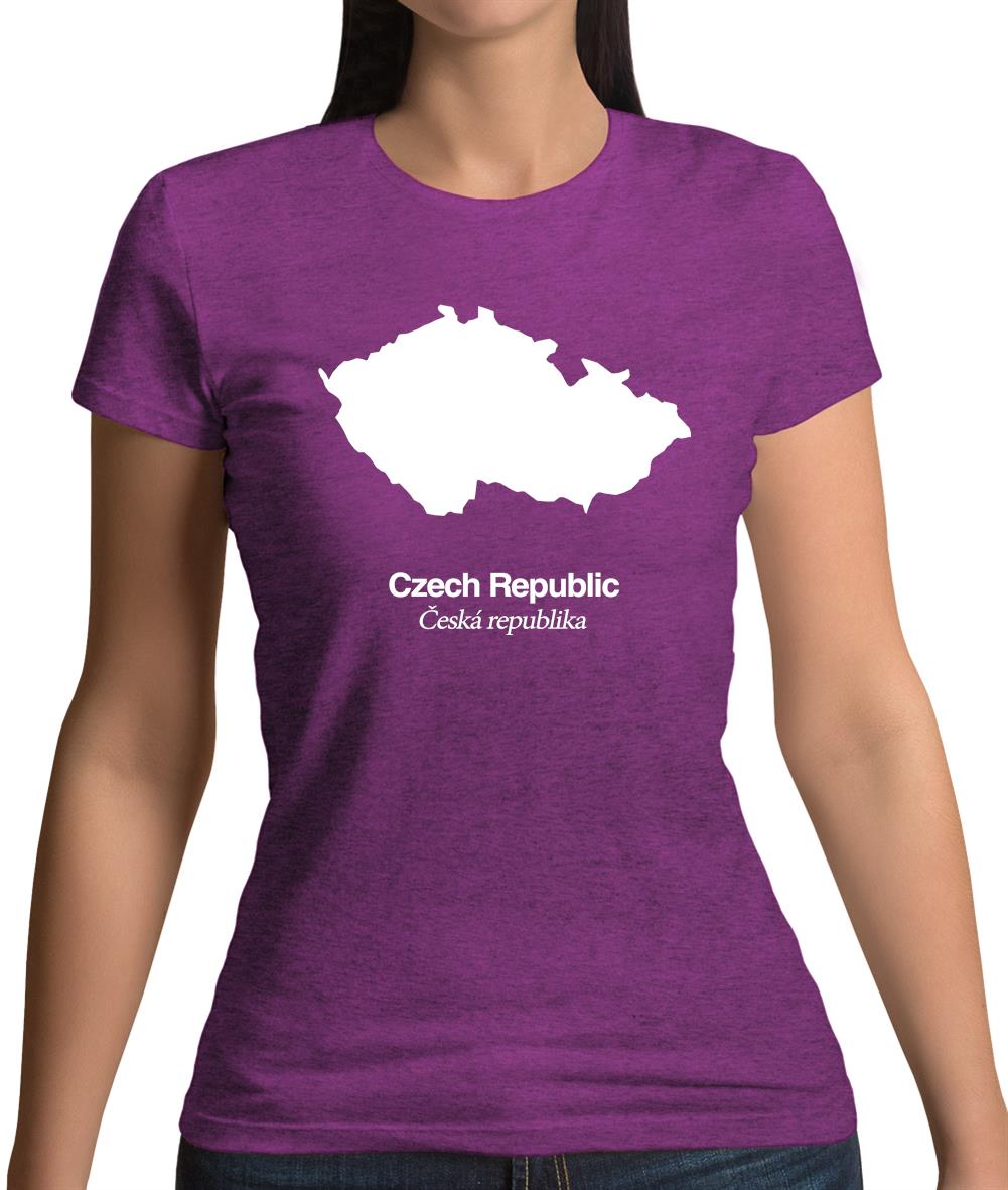 Czech Republic Silhouette Womens T-Shirt Czech Republic Silhouette Womens T-Shirt