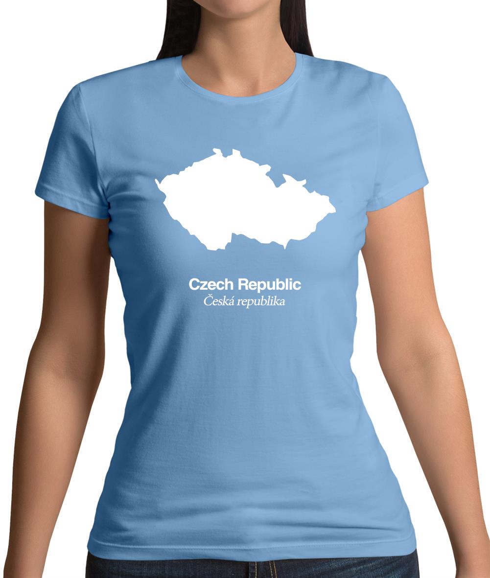 Czech Republic Silhouette Womens T-Shirt Czech Republic Silhouette Womens T-Shirt