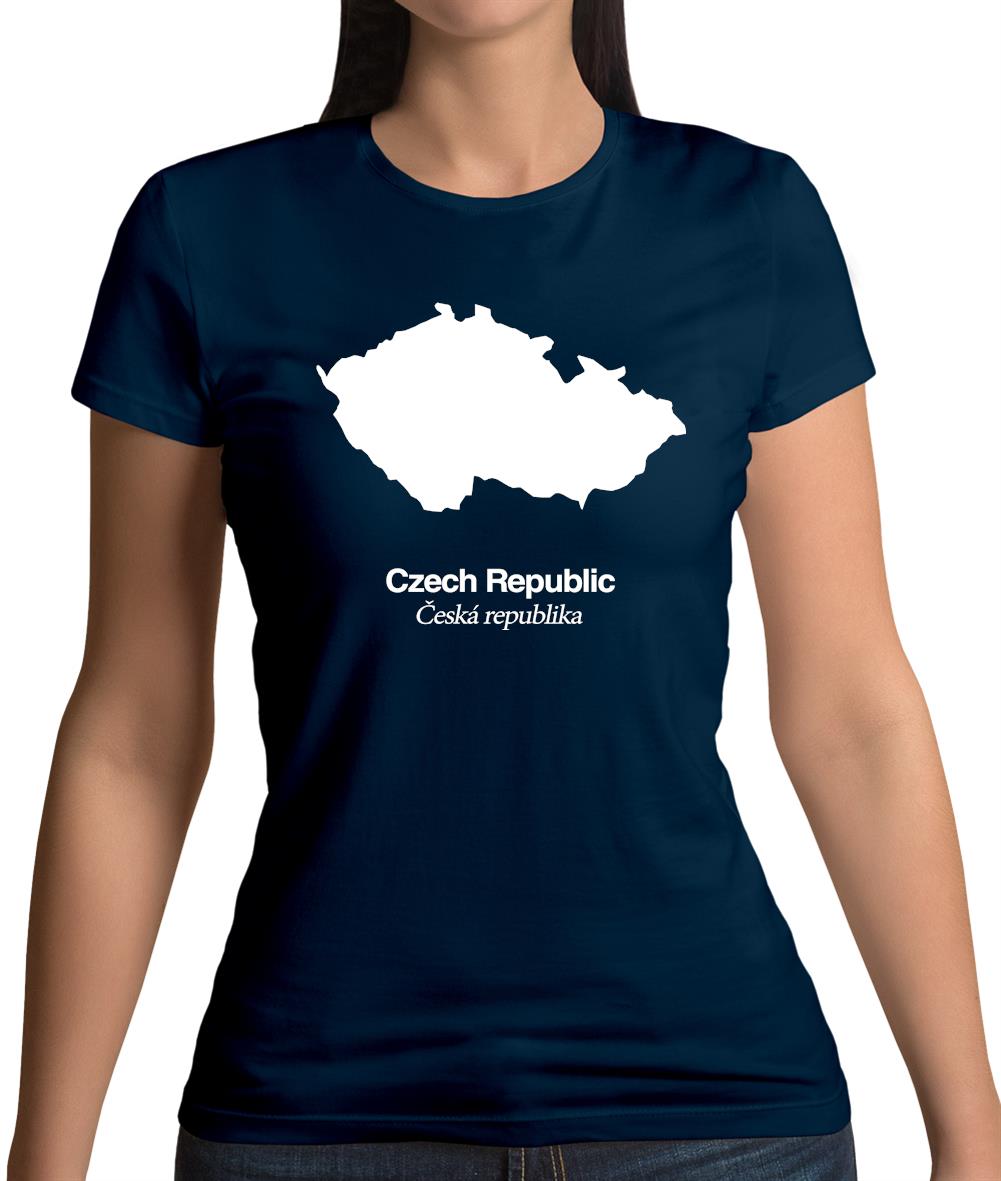 Czech Republic Silhouette Womens T-Shirt Czech Republic Silhouette Womens T-Shirt