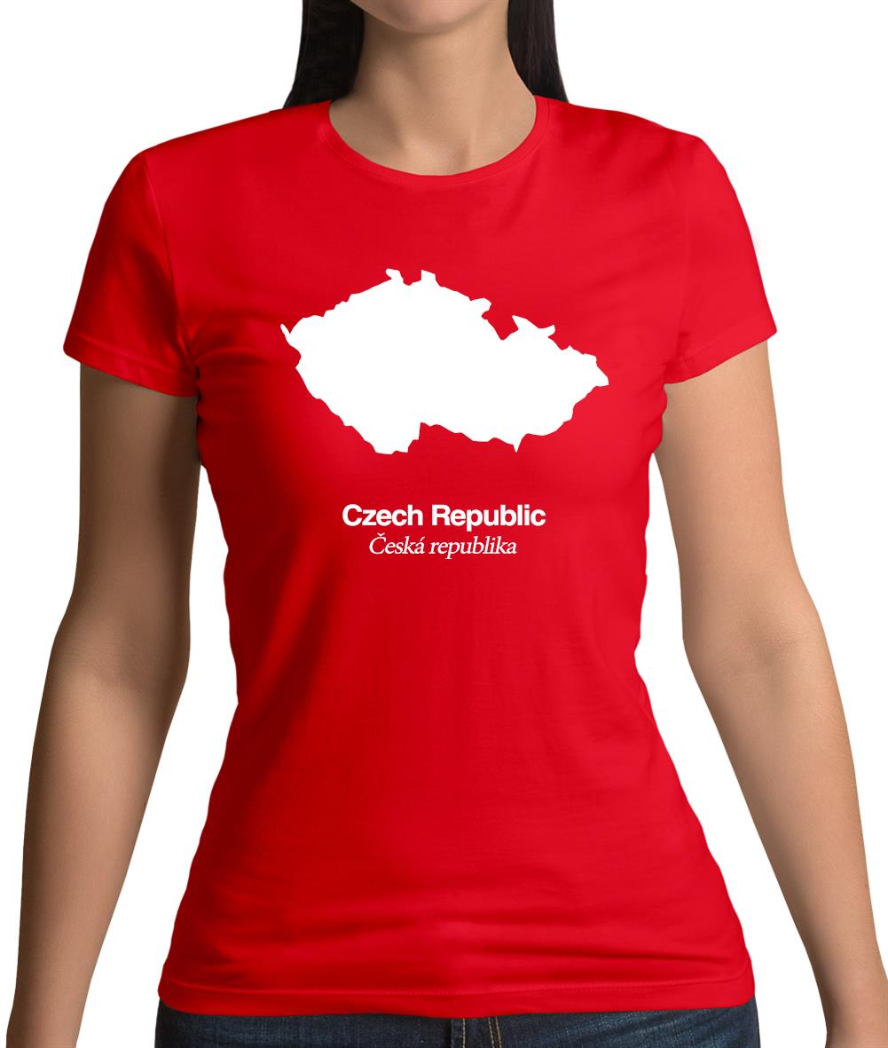 Czech Republic Silhouette Womens T-Shirt Czech Republic Silhouette Womens T-Shirt