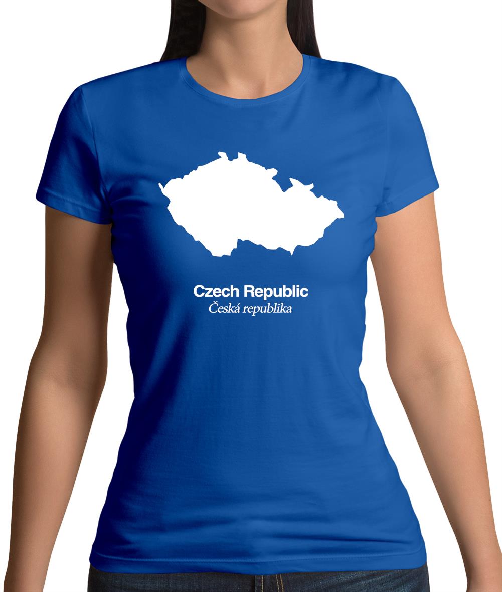 Czech Republic Silhouette Womens T-Shirt Czech Republic Silhouette Womens T-Shirt