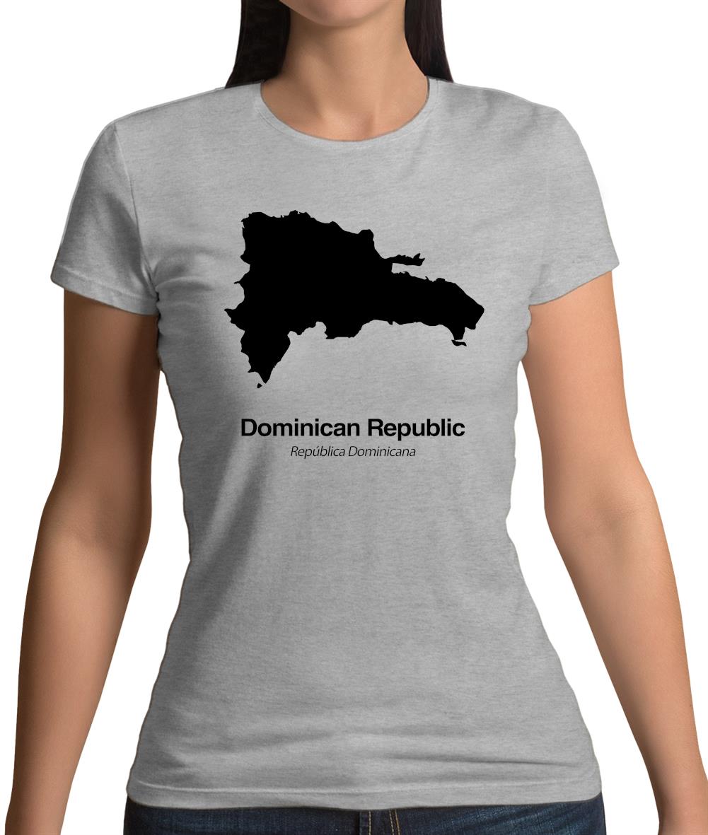Dominican Republic Silhouette Womens T-Shirt Dominican Republic Silhouette Womens T-Shirt