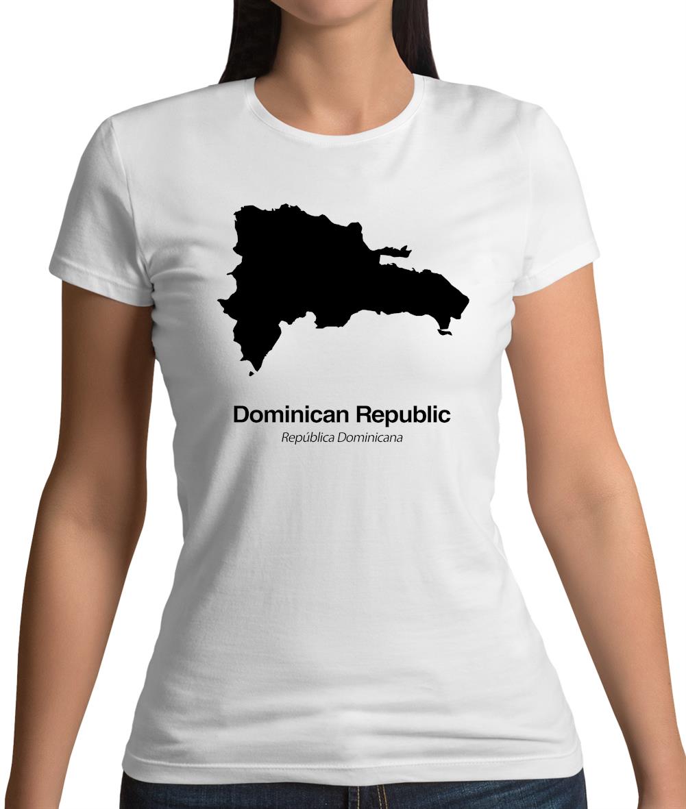 Dominican Republic Silhouette Womens T-Shirt Dominican Republic Silhouette Womens T-Shirt