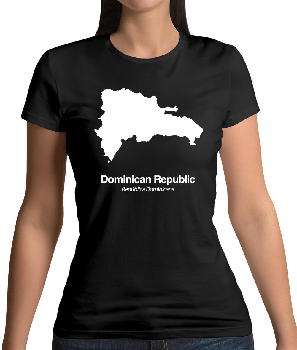 Dominican Republic Silhouette Womens T-Shirt Dominican Republic Silhouette Womens T-Shirt