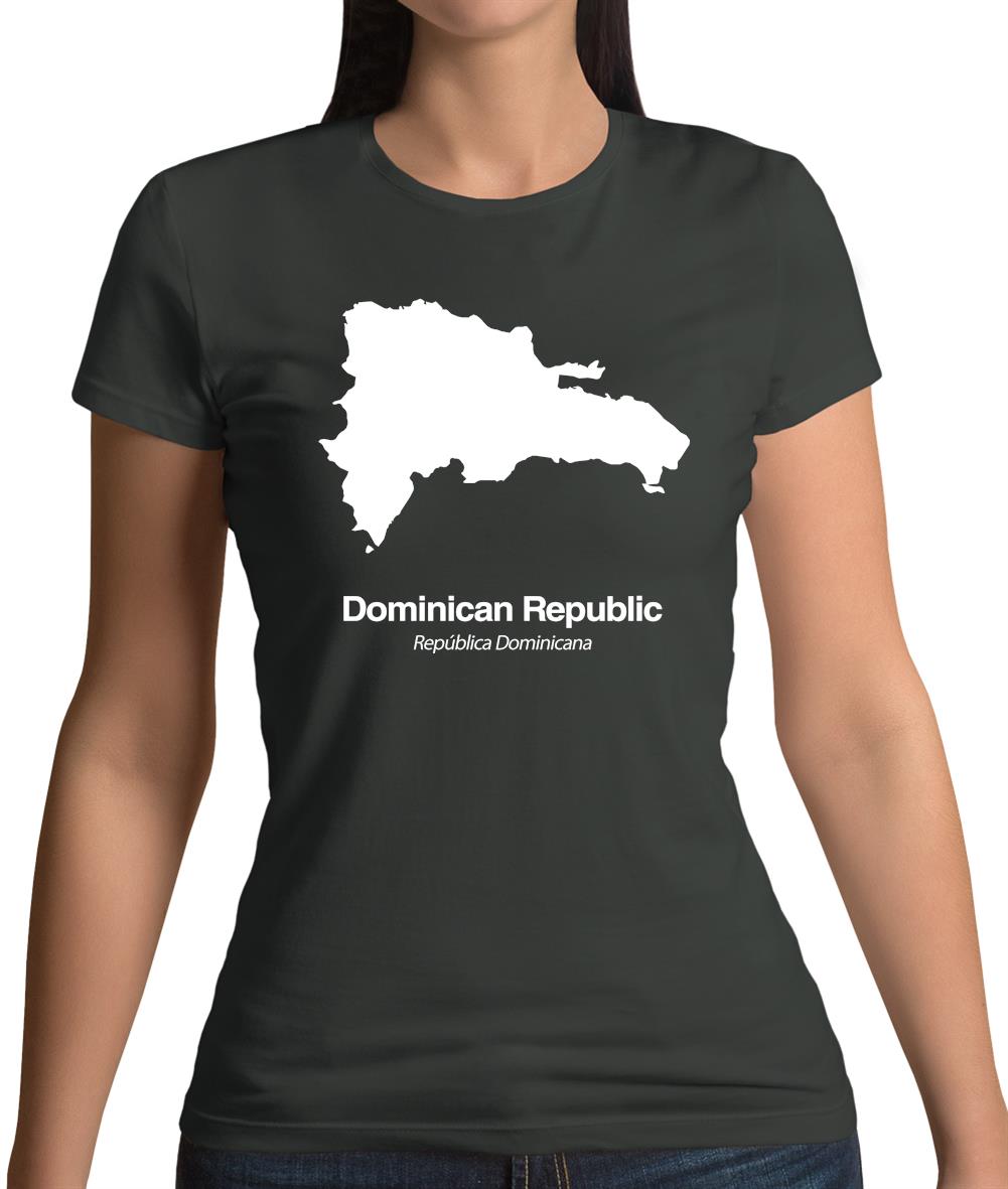 Dominican Republic Silhouette Womens T-Shirt Dominican Republic Silhouette Womens T-Shirt