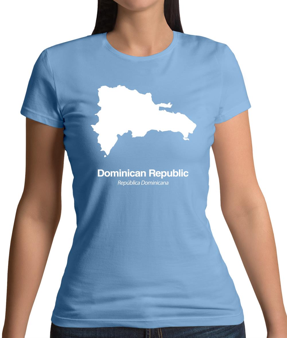 Dominican Republic Silhouette Womens T-Shirt Dominican Republic Silhouette Womens T-Shirt