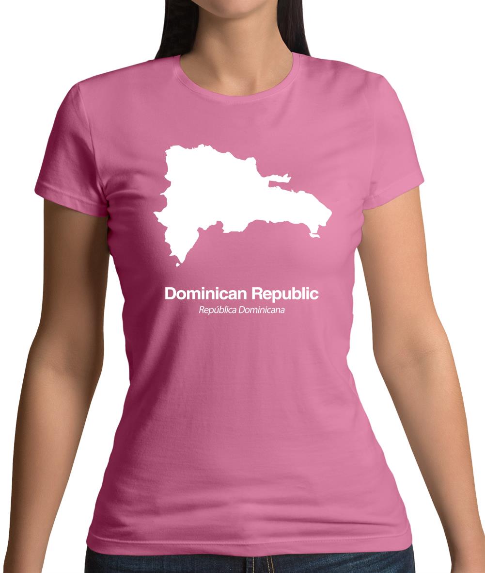 Dominican Republic Silhouette Womens T-Shirt Dominican Republic Silhouette Womens T-Shirt