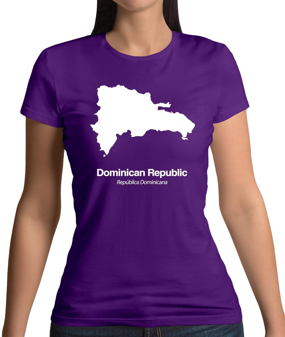 Dominican Republic Silhouette Womens T-Shirt Dominican Republic Silhouette Womens T-Shirt